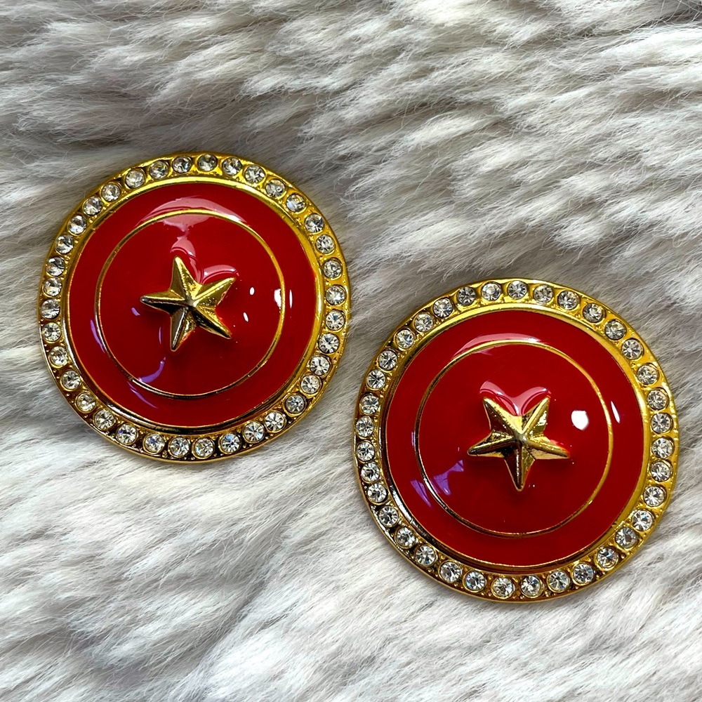 🎊2 for $20!🎊 ⭐️VINTAGE STAR MEDALLION EARRINGS⭐️